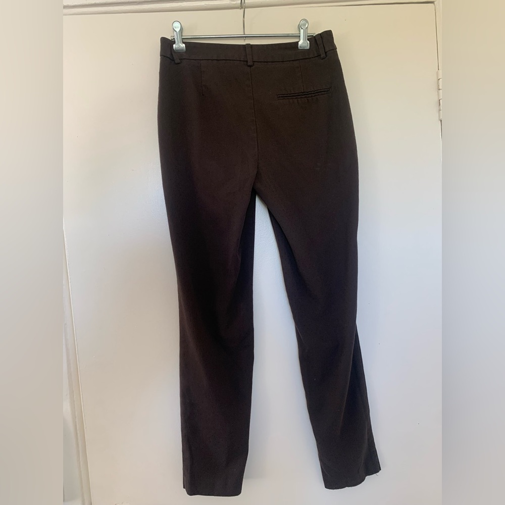 Zara Basic brown trousers with light black spotted pattern - Picture 3 of 9